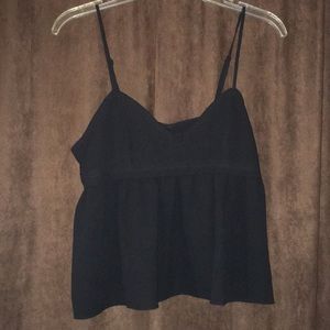 Black Crop Blouse